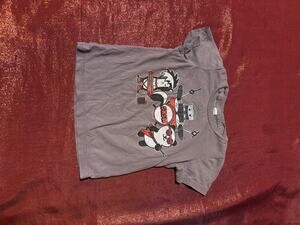 Kids T-Shirt Toddler 2 Cute Gray Panda Band Drums Short Sleeve Graphic Tee